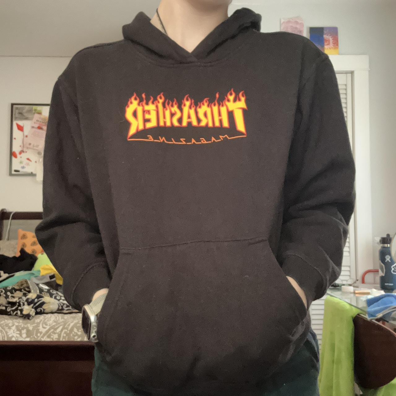 Thrasher hoodie hot sale youth size