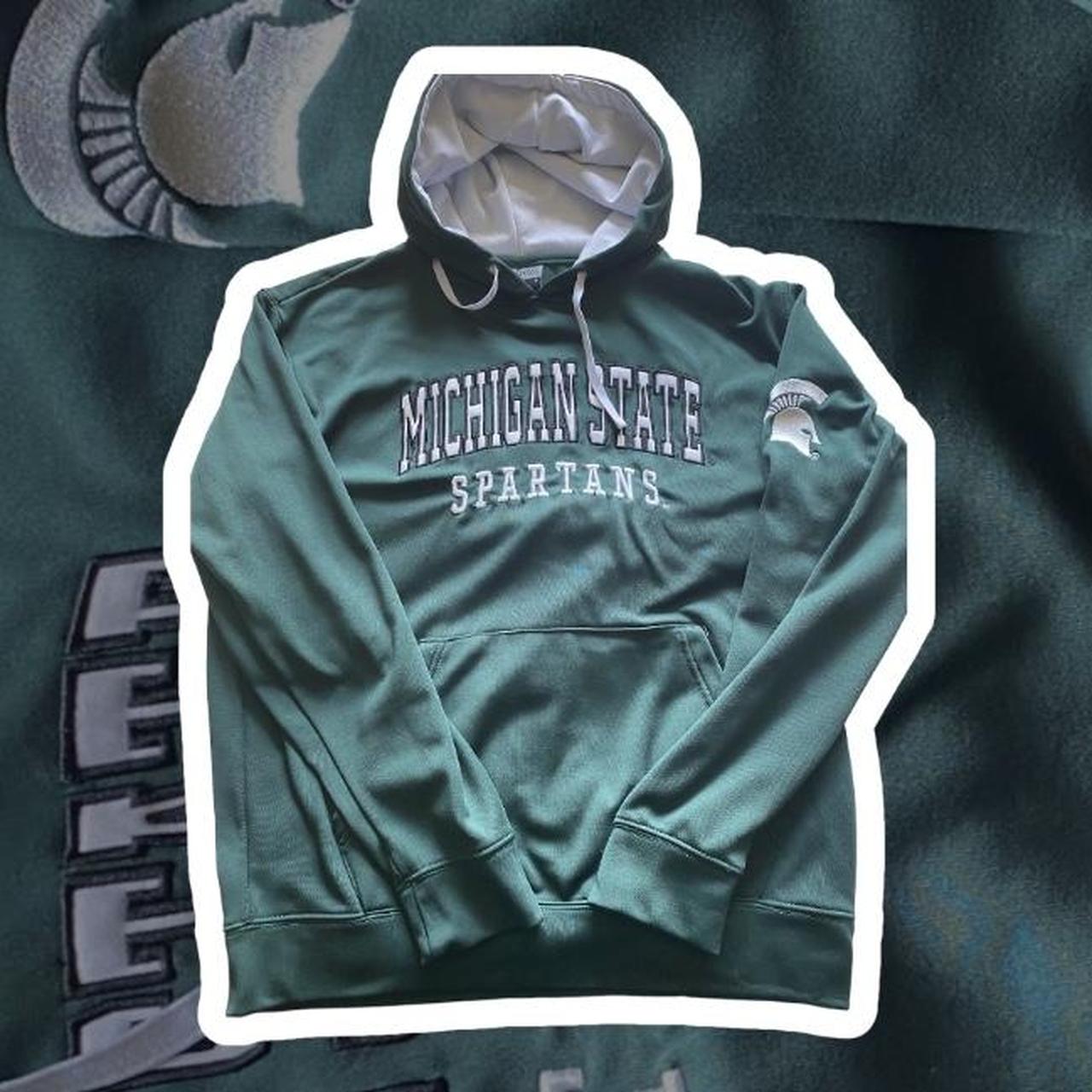 Colosseum Men's Green and White Hoodie
