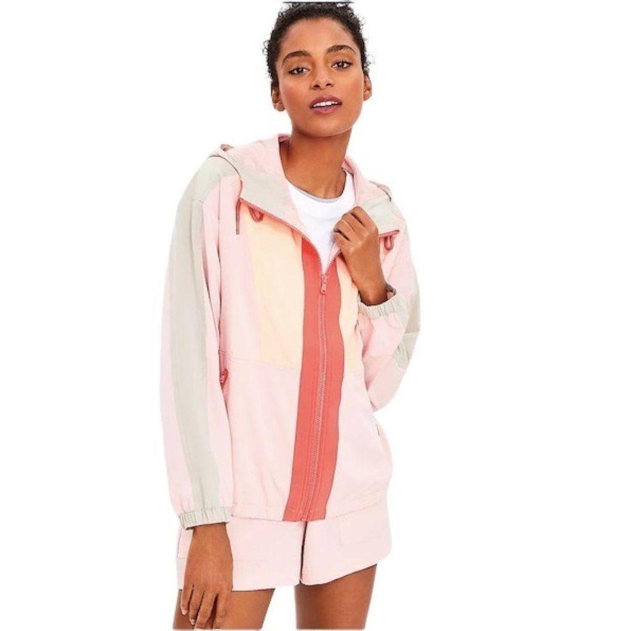 Pink grey hotsell and white windbreaker