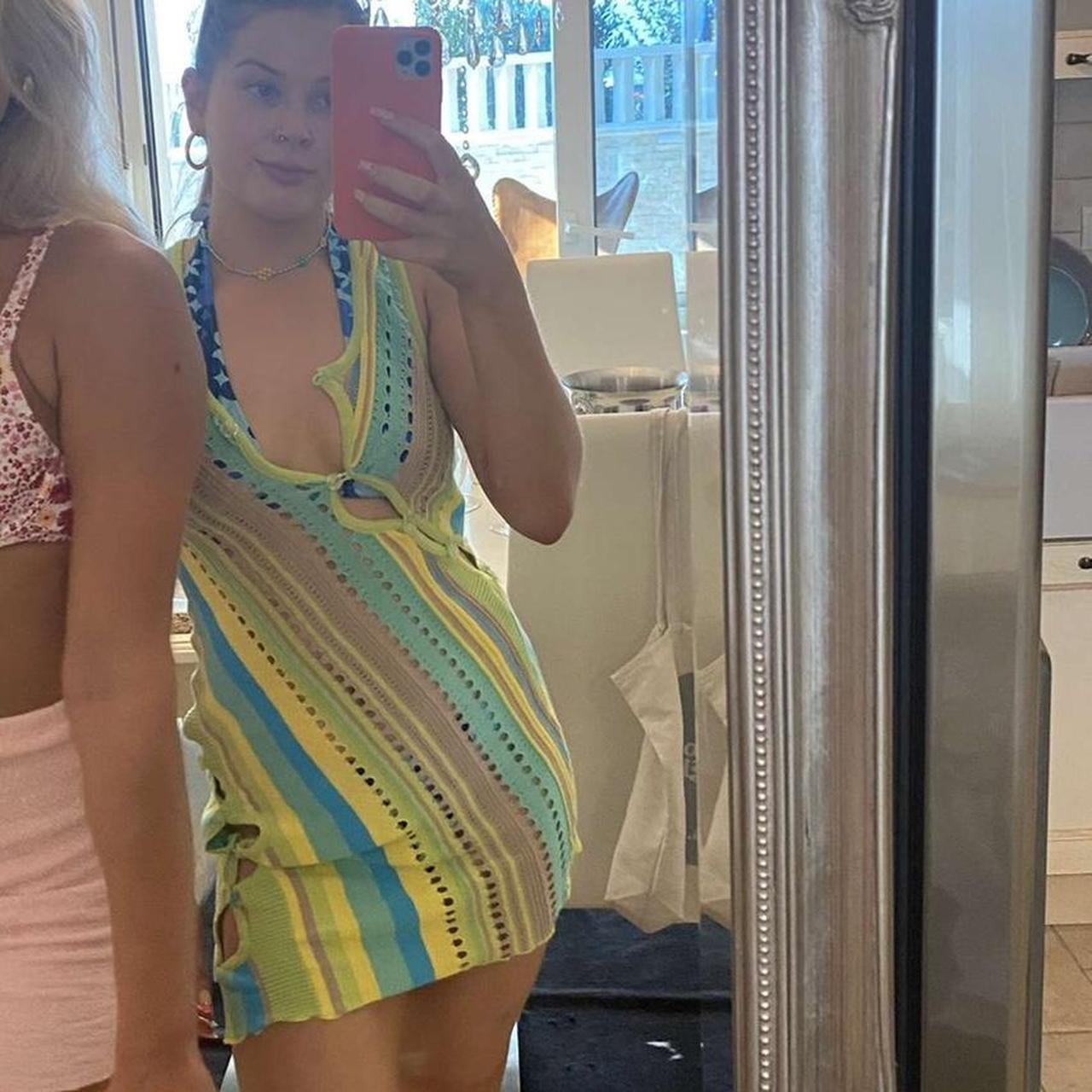 Jaded London crochet mini dress size 12 Depop