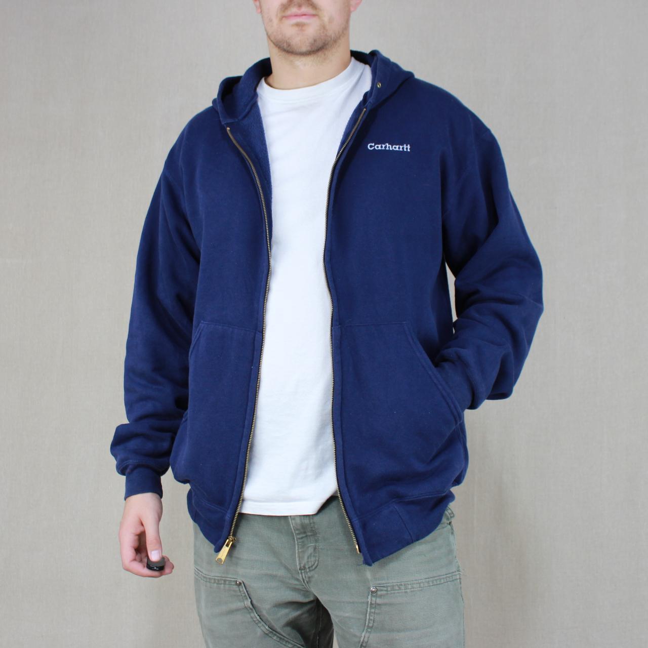 Carhartt hoodie Zip up hoodie with embroidered logo... Depop