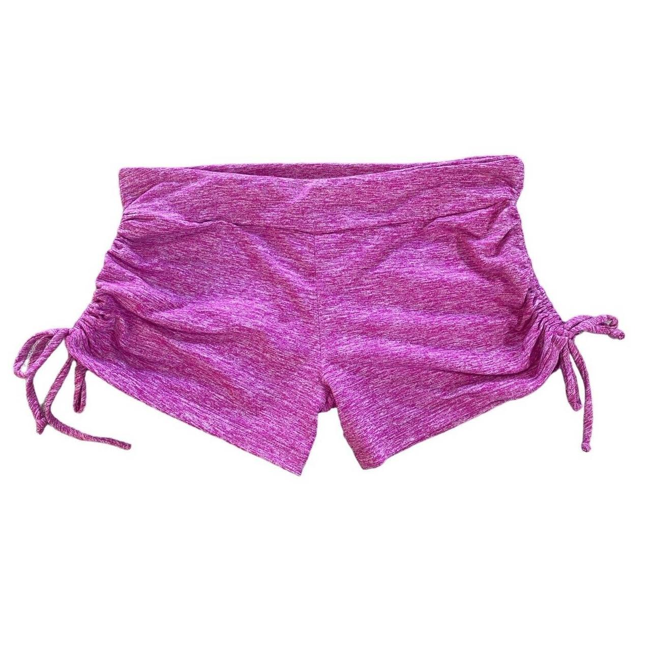 Mia Brazilia Pink Ruched Cinch Side Tie Sexy Workout - Depop