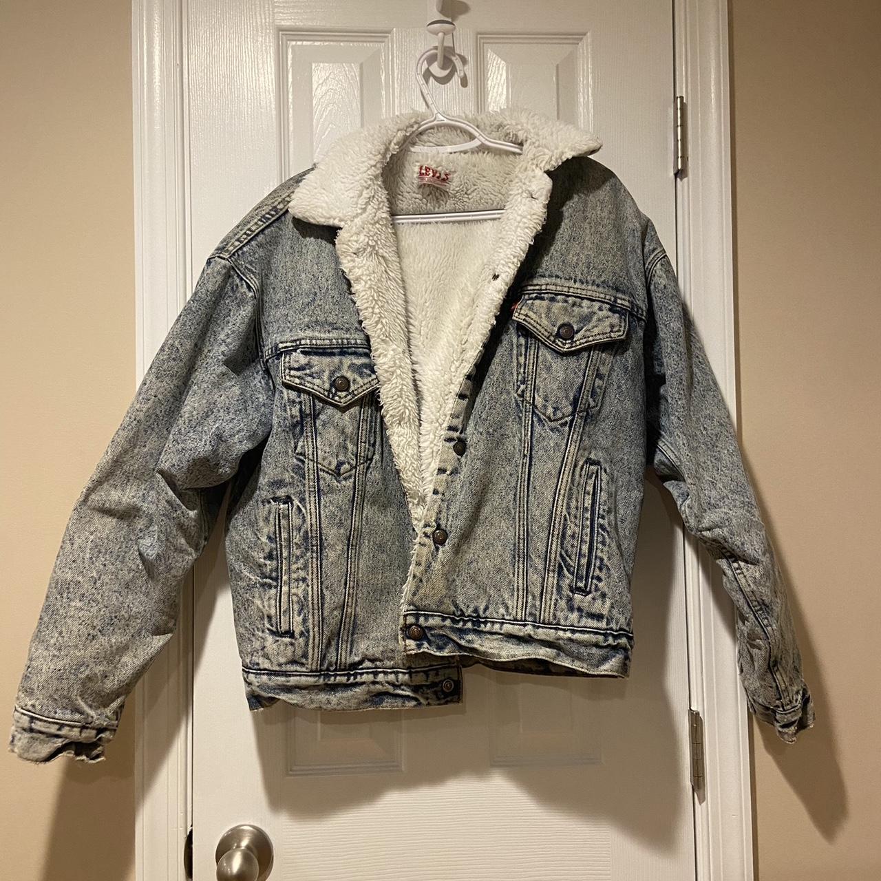 Levis acid wash clearance sherpa denim jacket