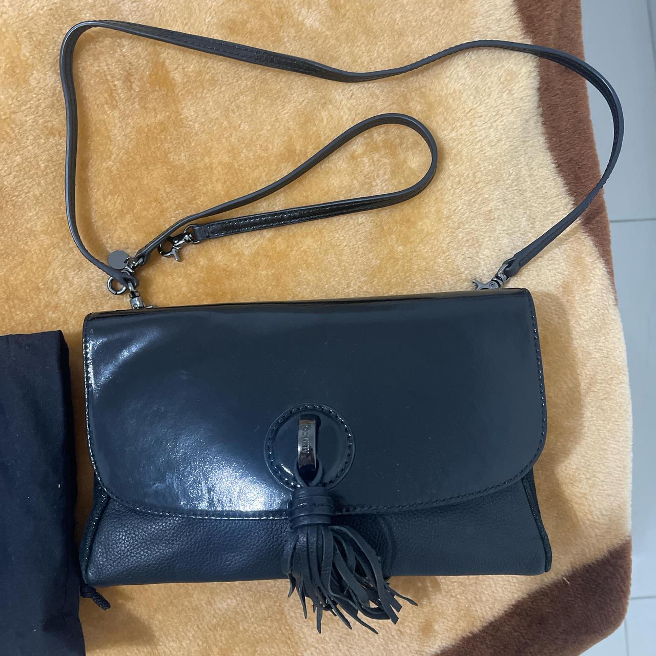 Clutch Bag Mimco Black Mimco Leather Clutch Bag In Black And Depop