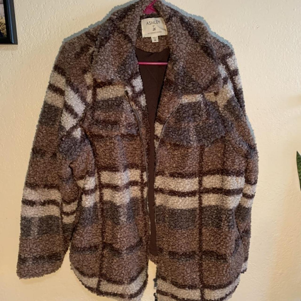 Women's Brown and White Jacket