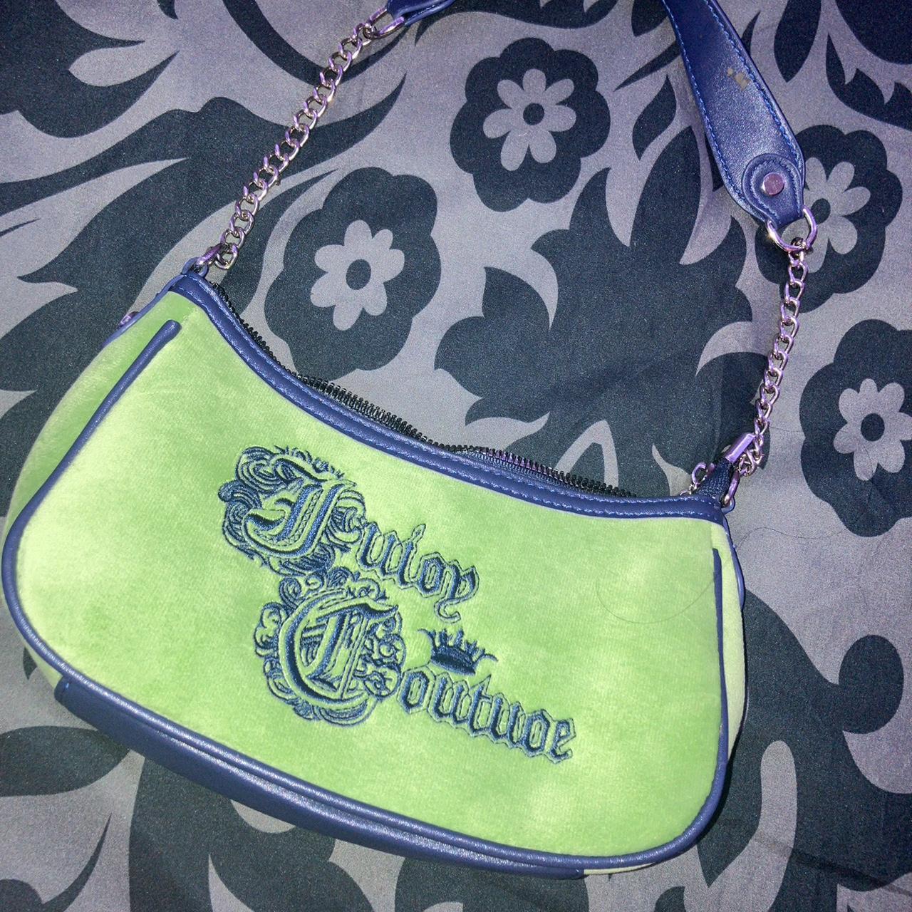 adorable y2k lime green and navy blue bag, in great... - Depop
