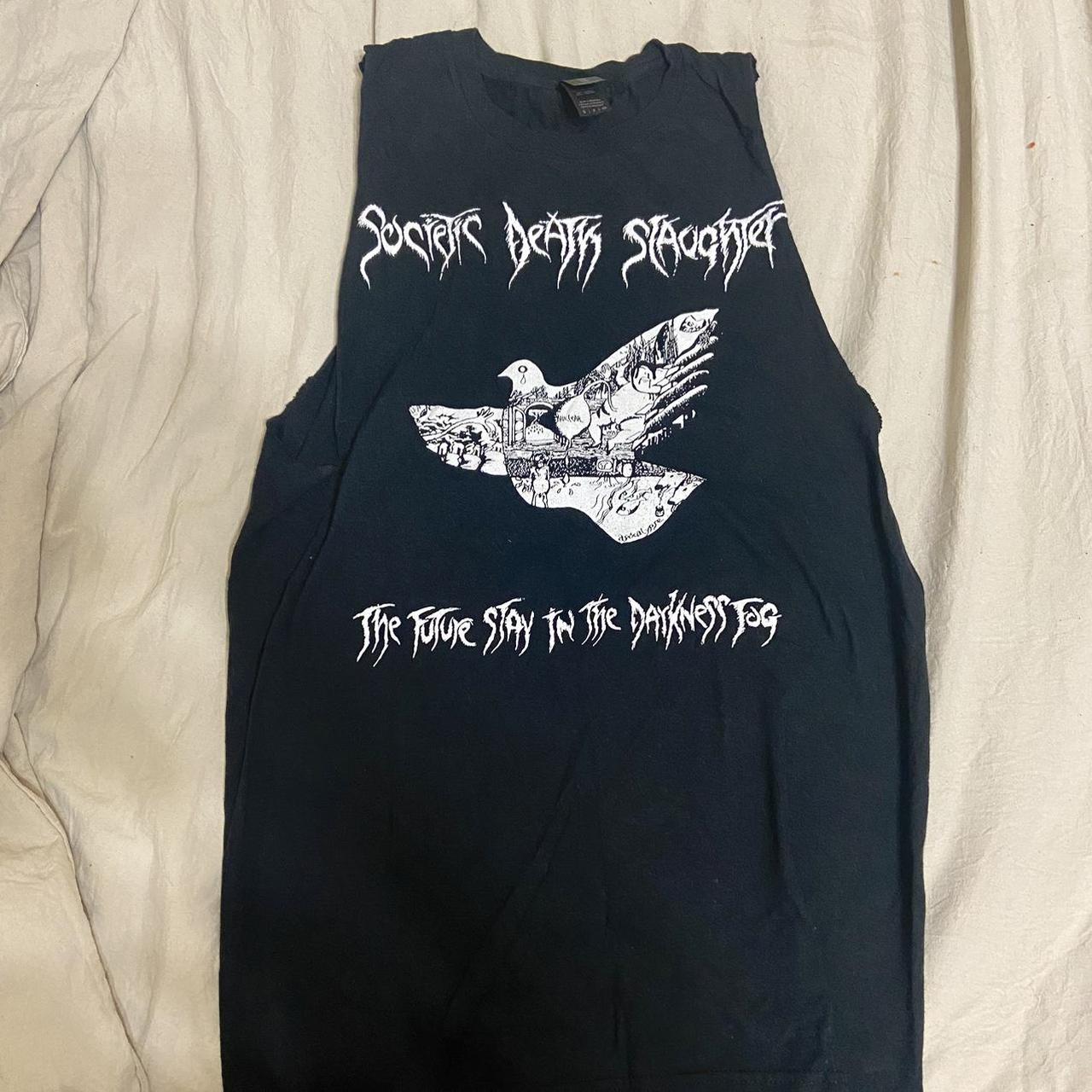 sds societic death slaughter cutoff sleeveless tee... - Depop