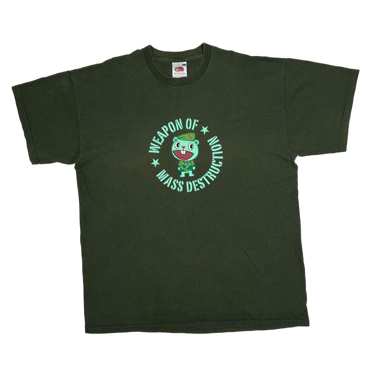 Fruit of the Loom Men's Green T-shirt | Depop