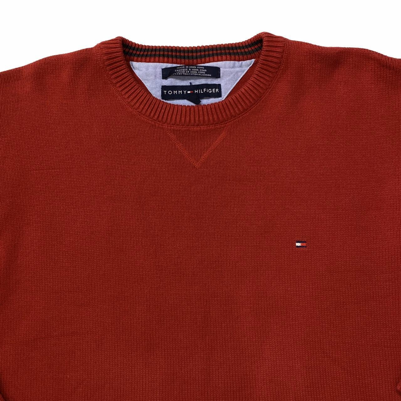 Tommy Hilfiger Men's Red Jumper | Depop