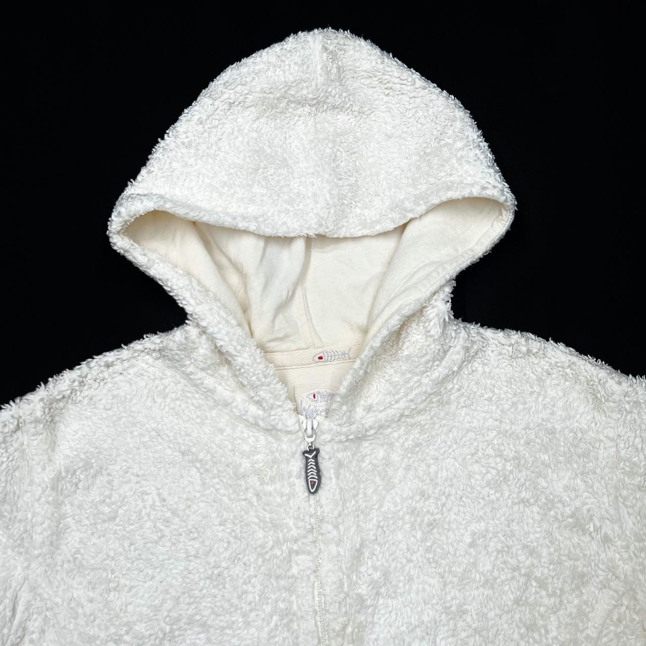 Weird Fish Women's White Hoodie Depop