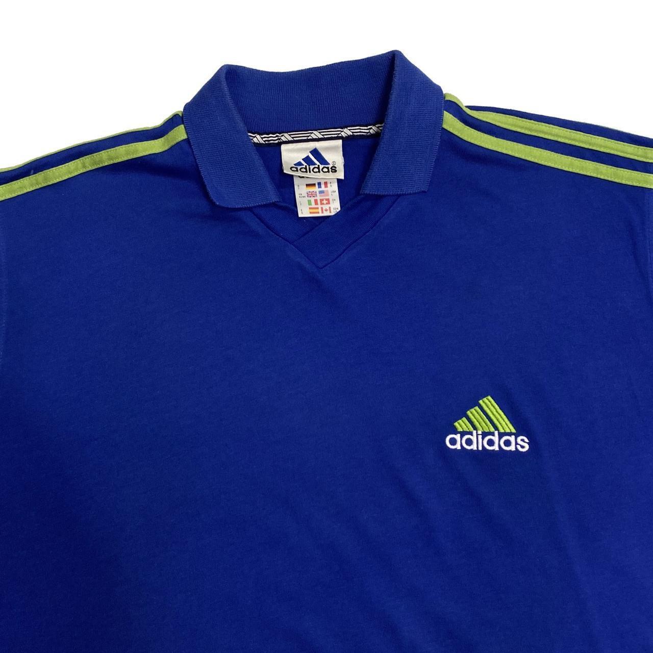 Adidas Men's Blue and Green Polo-shirts | Depop