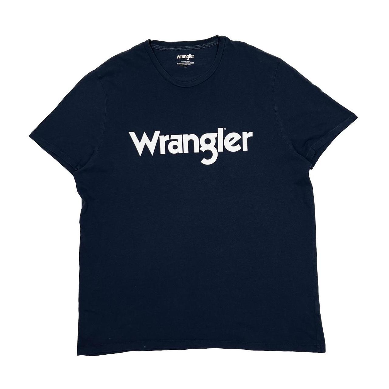 WRANGLER Classic Basic Spellout Graphic Cotton... - Depop