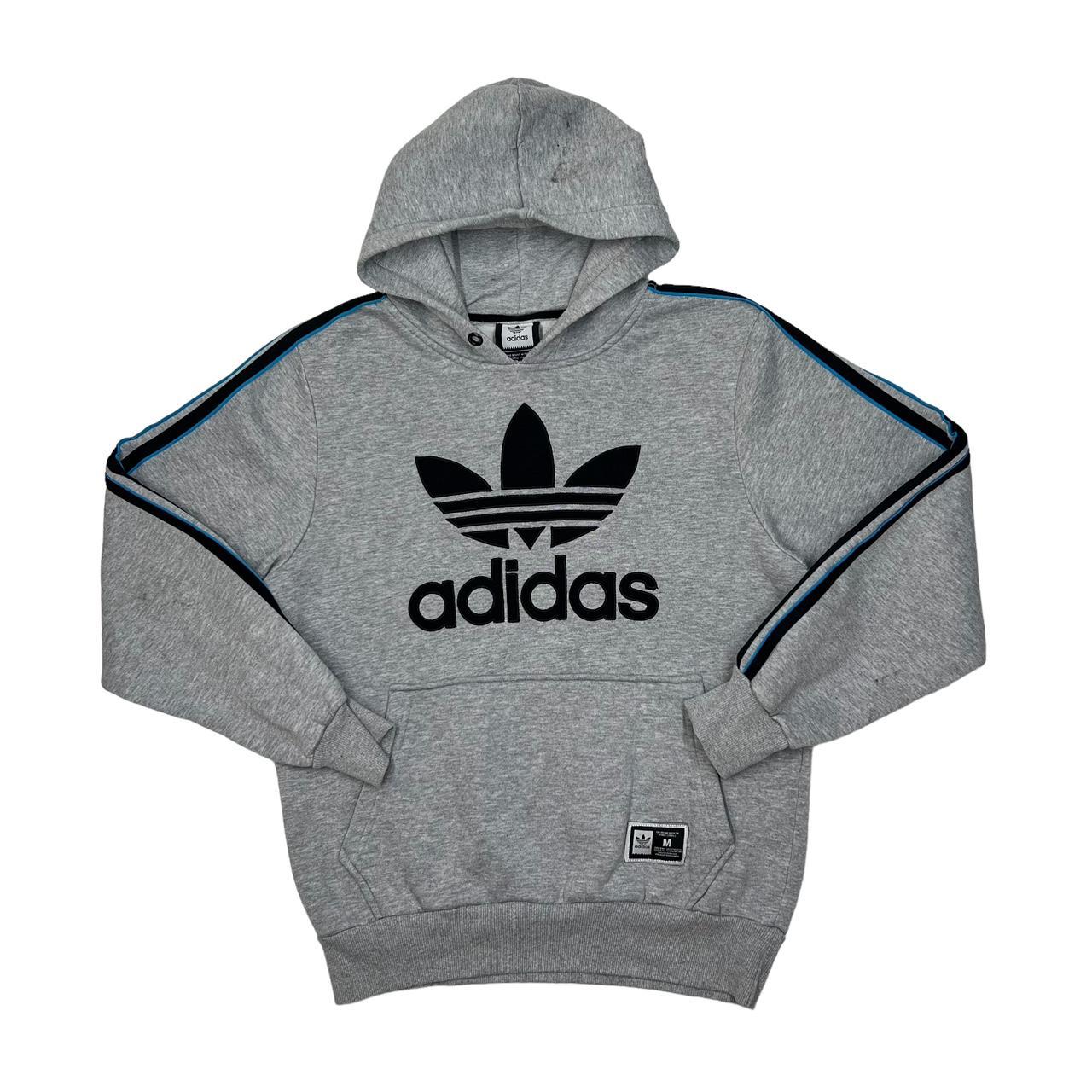 grey cropped adidas hoodie