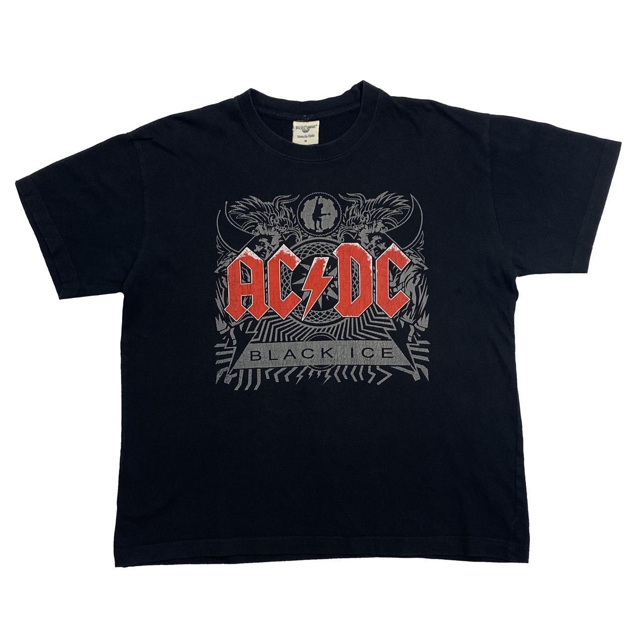 AC/DC “Black Ice” Graphic Logo Spellout Hard Rock... - Depop
