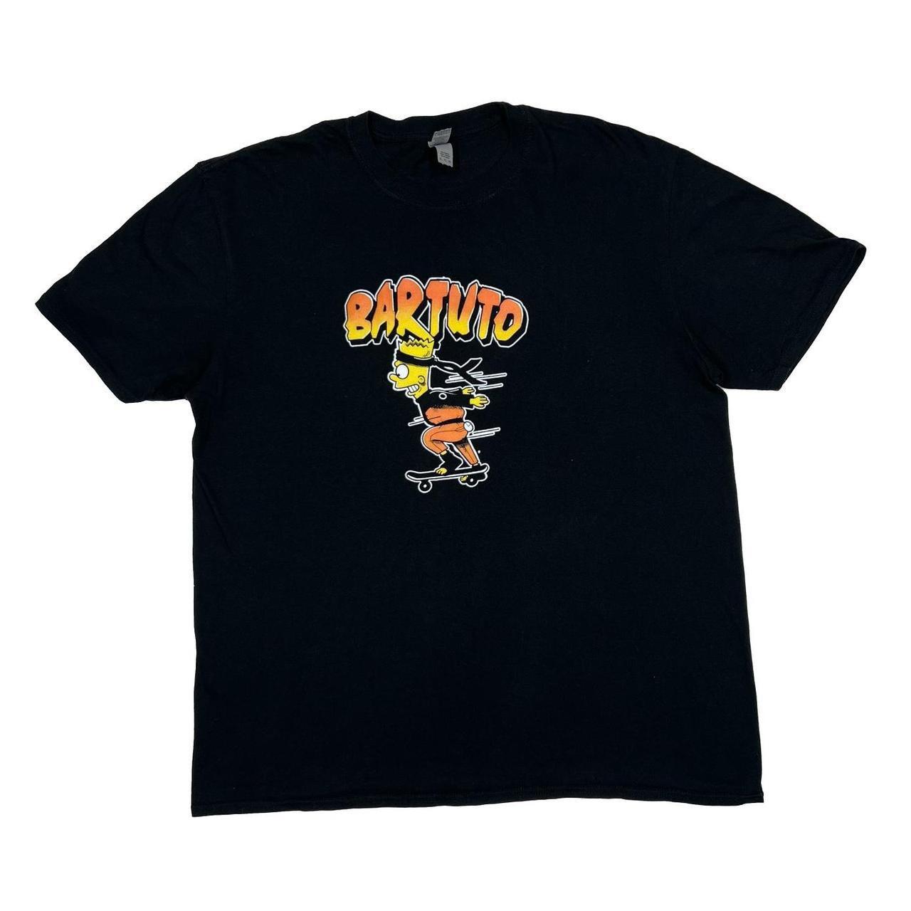 BARTUTO Bart Simpson Naruto Novelty Spellout Cartoon... - Depop