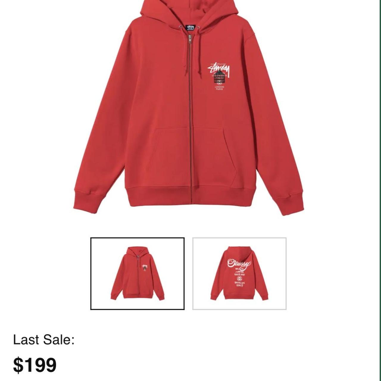 Stussy s red hoodie Clearance