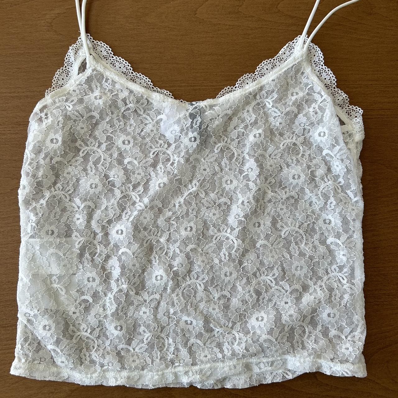 H&M Lacey Tank | Super cute for summer and layering - Depop