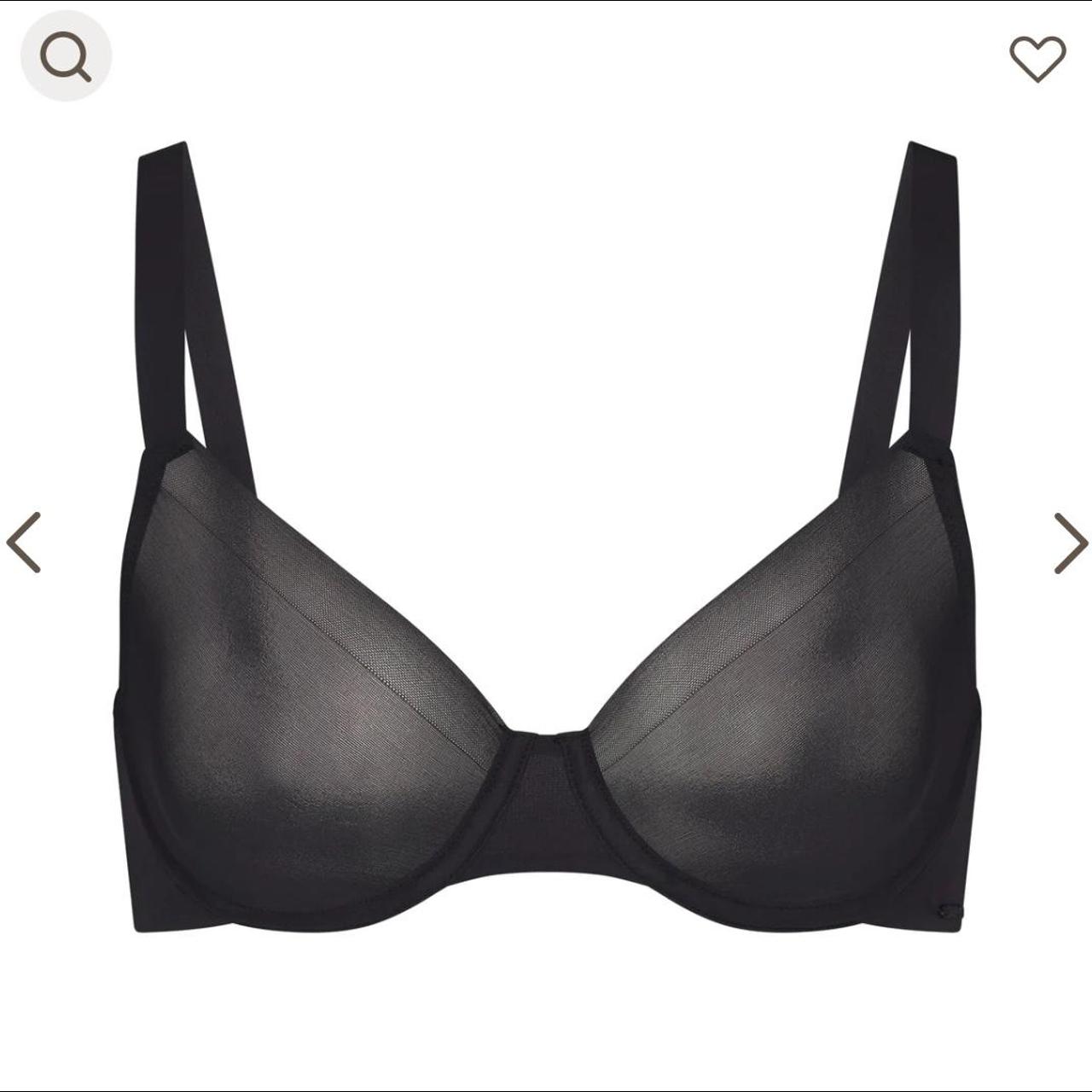 Skims no show unlined Demi bra Black 34DD... - Depop