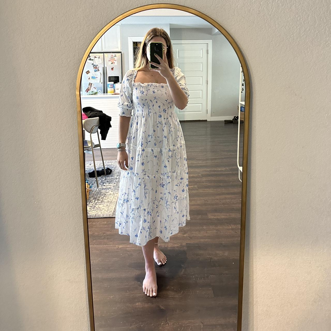 Hill House Home Nesli Nap Dress in Blue... Depop