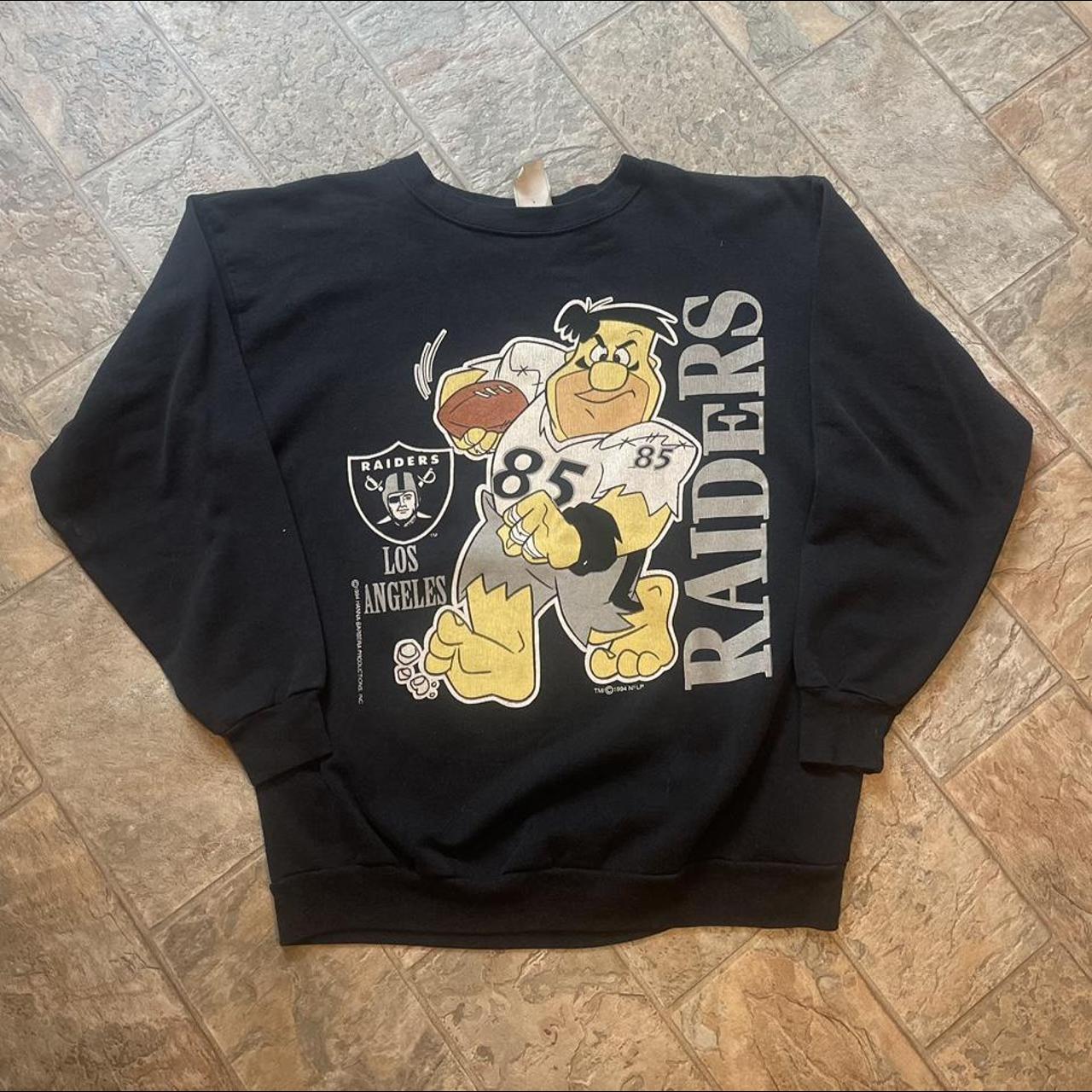 Los Angeles Raiders black sweatshirt crewneck big - Depop