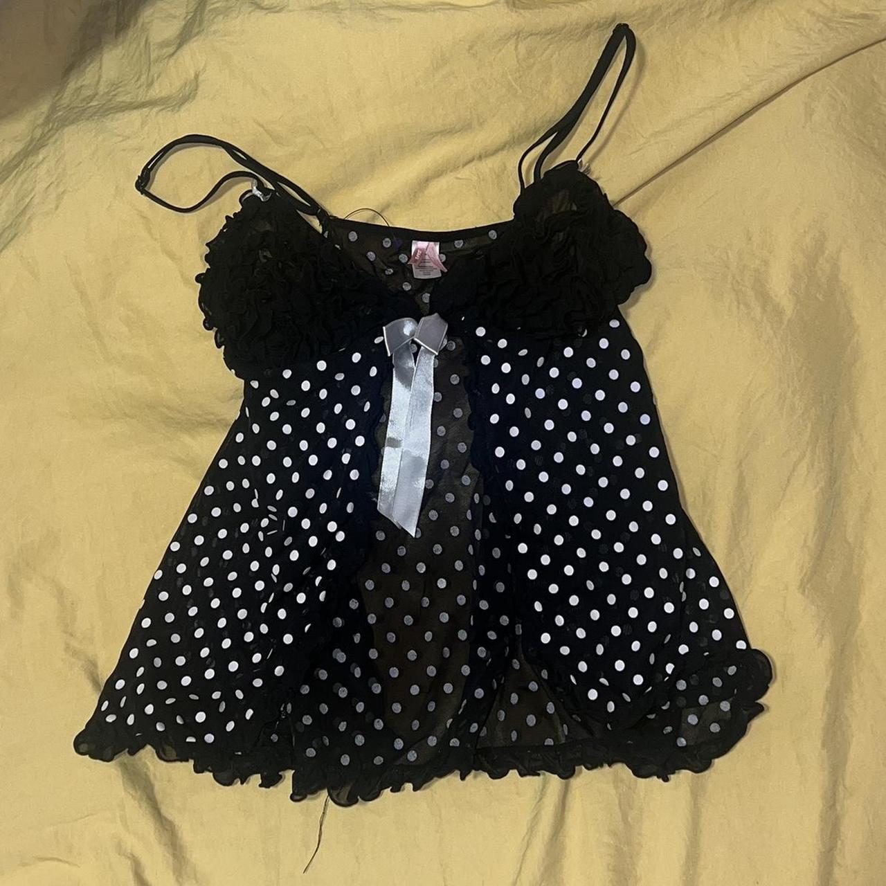 Super cute black baby doll lingerie tank top She... - Depop