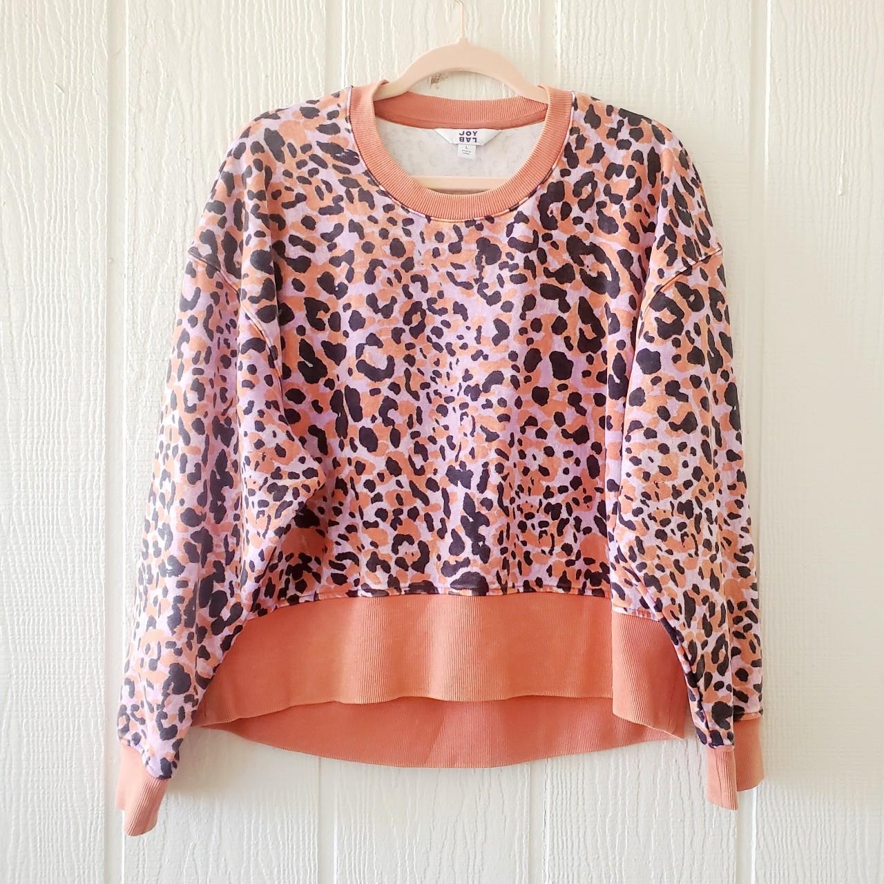 JOYLAB JoyLab Cheetah Print Sweatshirt Pink Depop