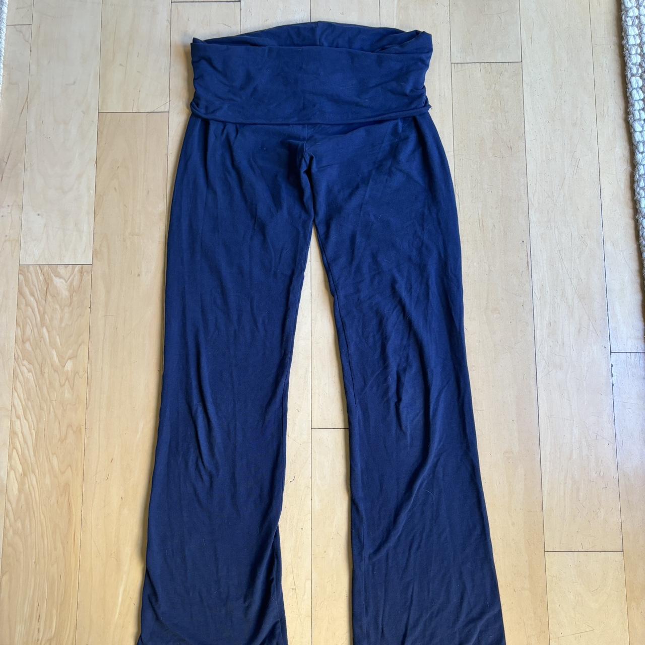 skims fold over low rise super comfy cute navy blue... - Depop