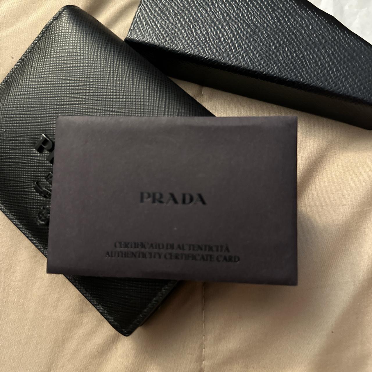 Orange Prada Saffiano leather Wallet with Strap - - Depop