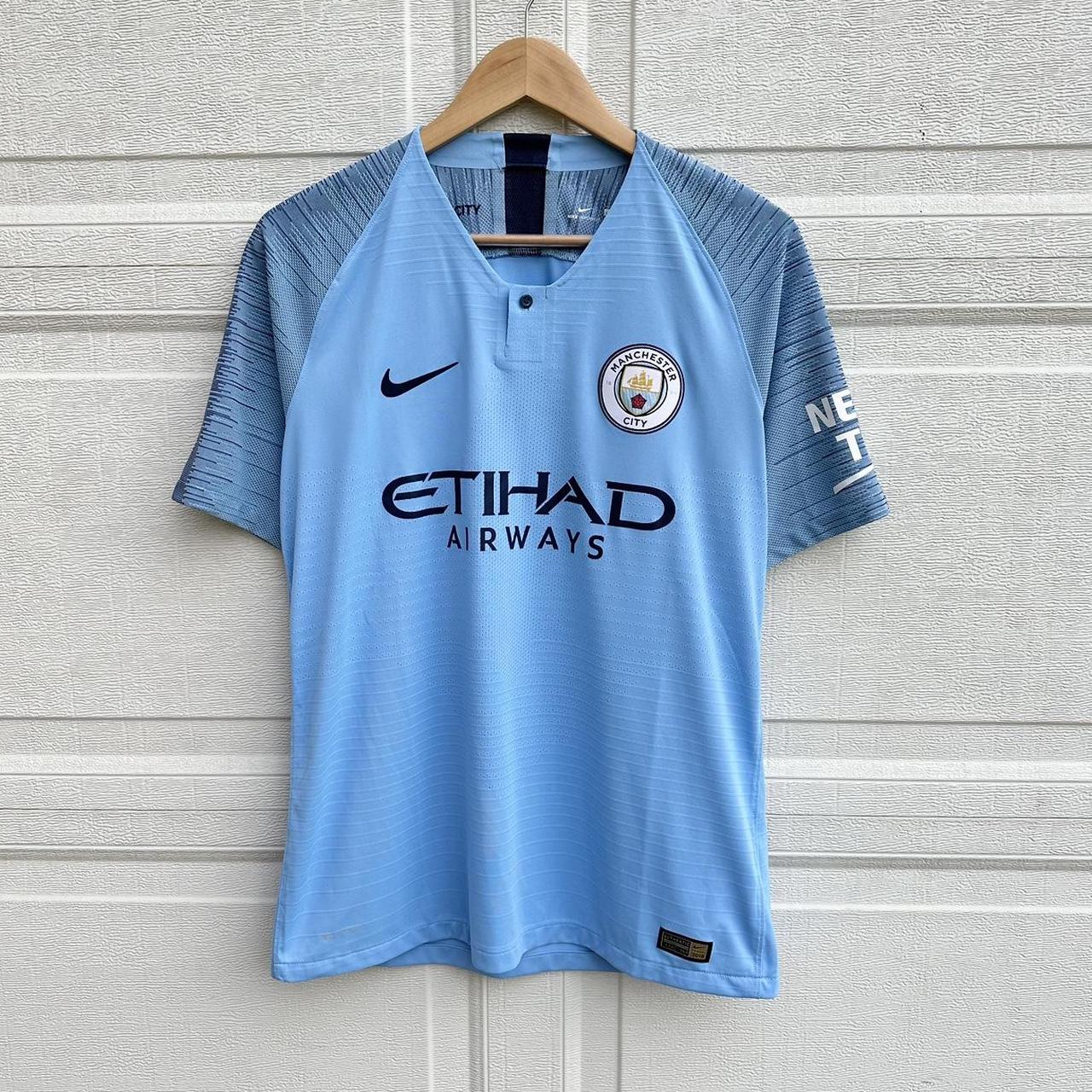 Manchester City 2018 Nike Soccer Jersey Size L... - Depop