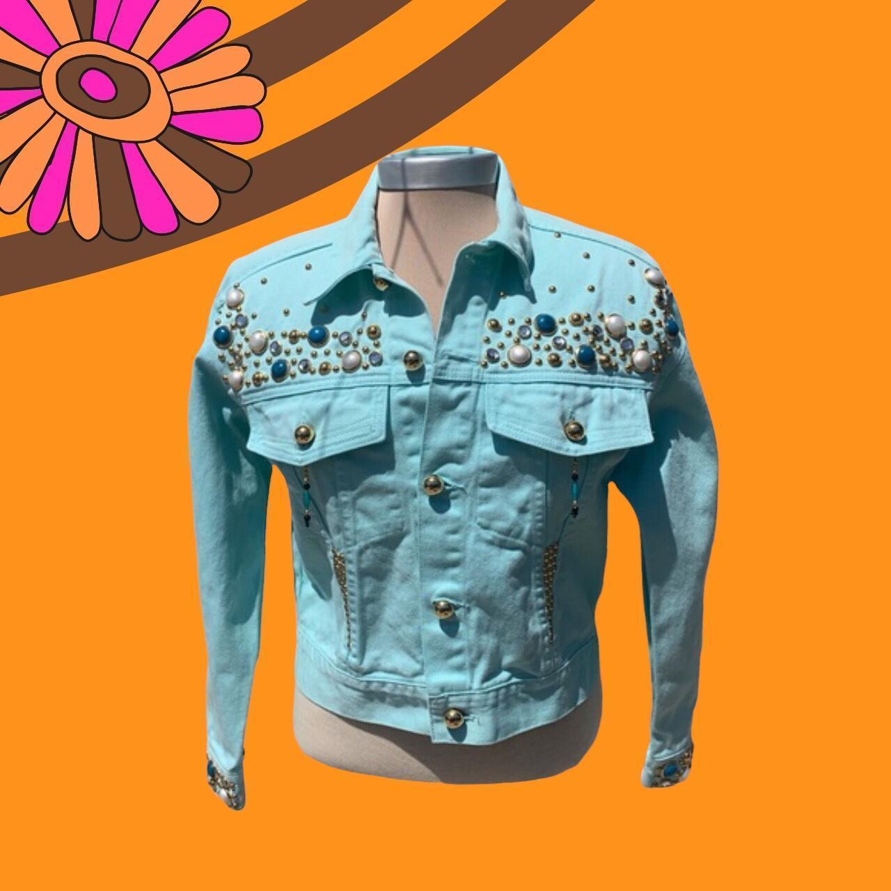 Women's Blue Coat Depop