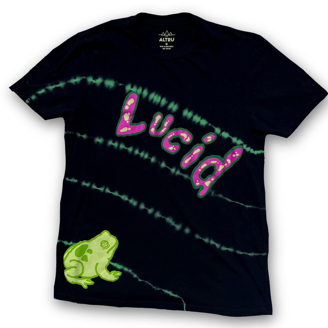 PacSun Women's T-shirt - Black/Green - M – Lucid Dreamin trippy funky frog toad lime …