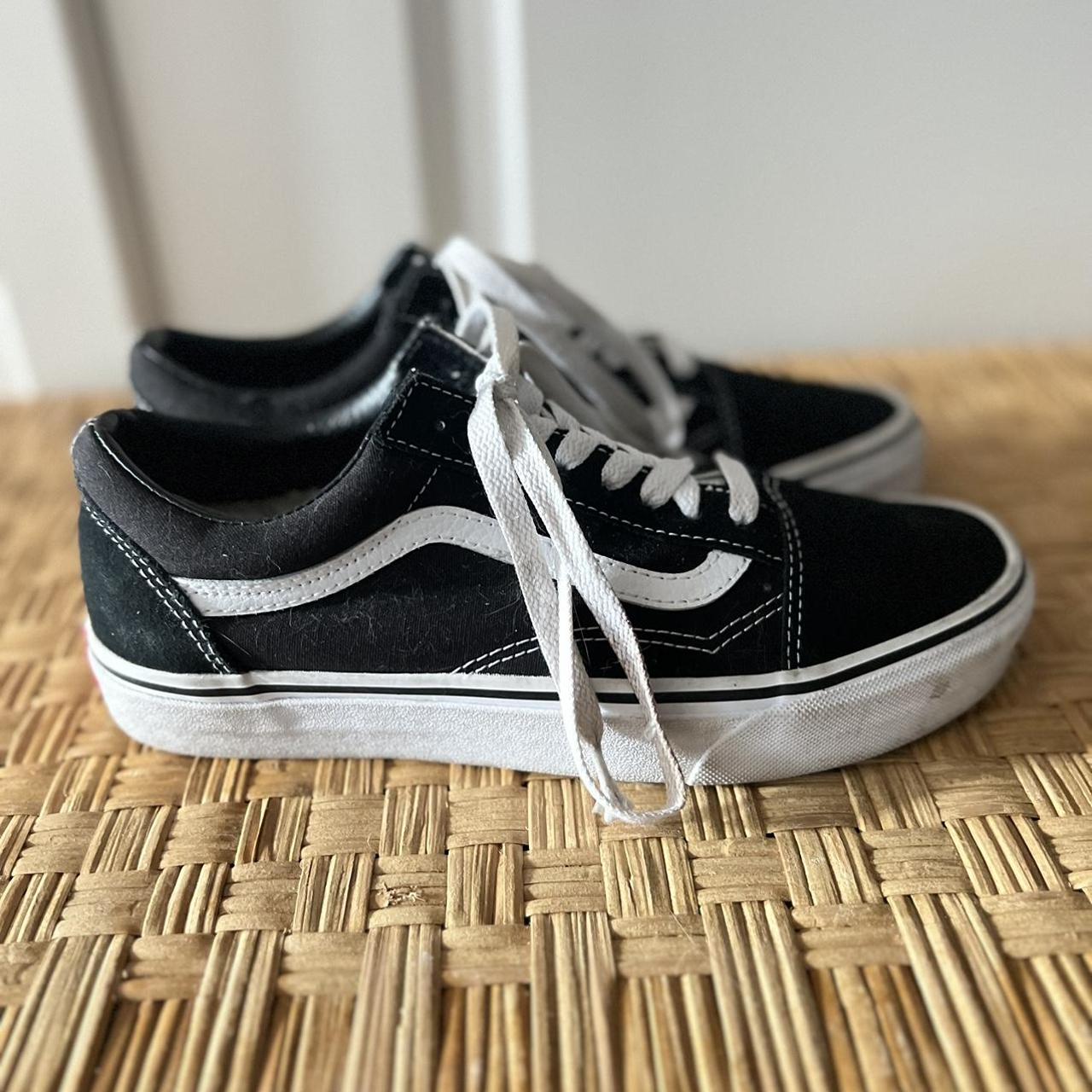 women’s low top black Vans classic low top vans... - Depop