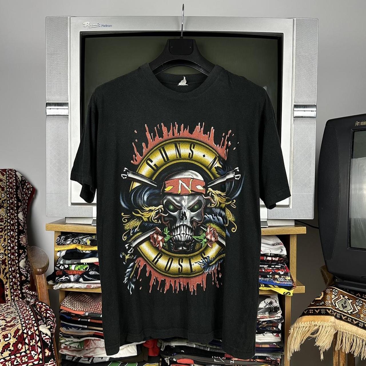 Vintage 90s Guns N' Roses Band T-Shirt Total... - Depop