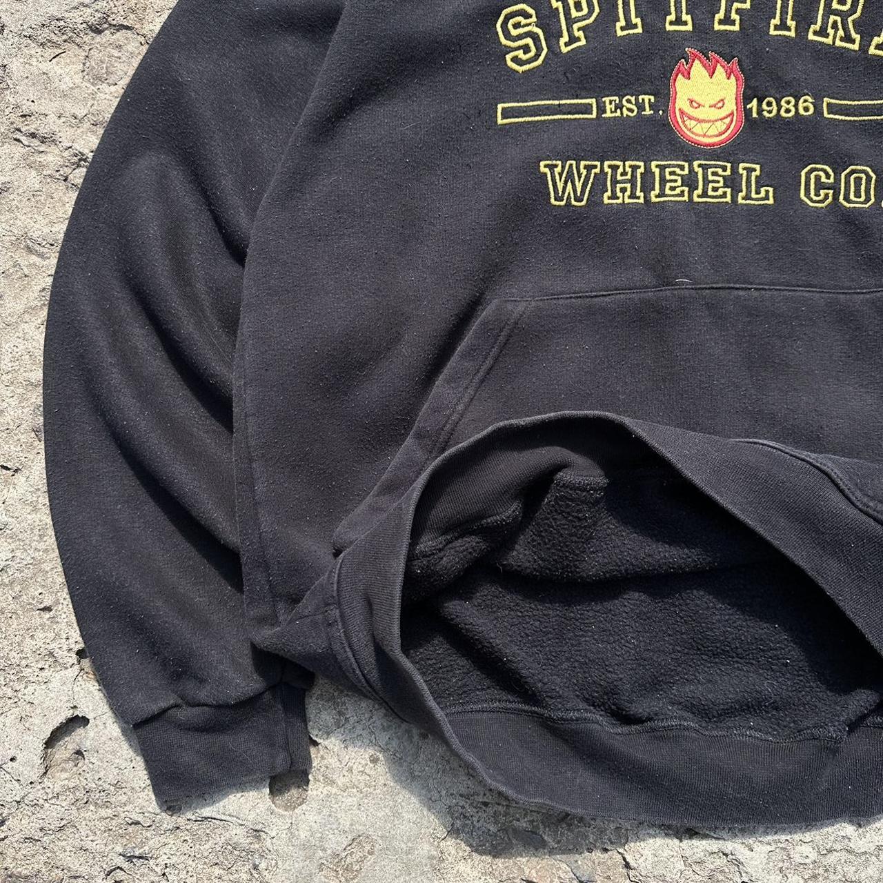 Vintage 90s Spitfire Wheels Skateboard Hoodie Total... - Depop