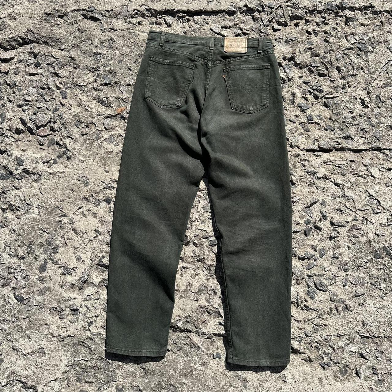 Vintage 80s Levi's 555 Orange Tab USA Green Jeans | Depop
