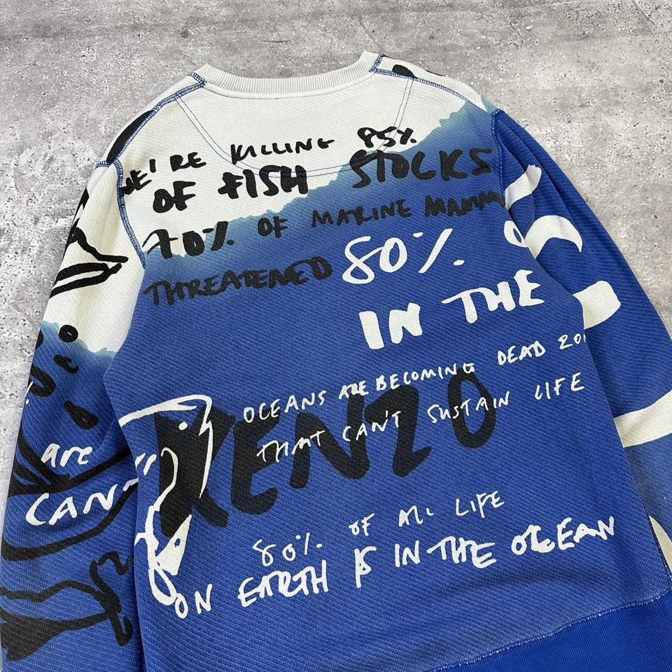 Kenzo Paris 'No Fish No Nothing' Printed... - Depop