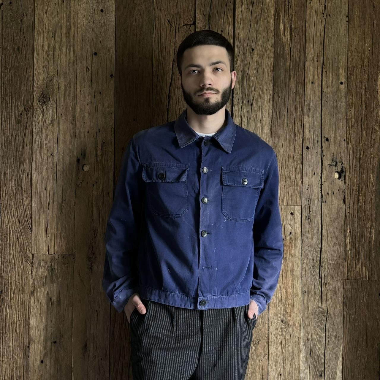 1979s French Workwear Sanfor Mechanic Faded Chore... Depop