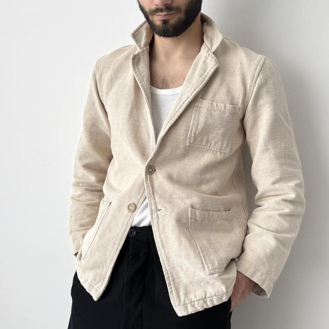 Jacket Linen Beige | Kiton