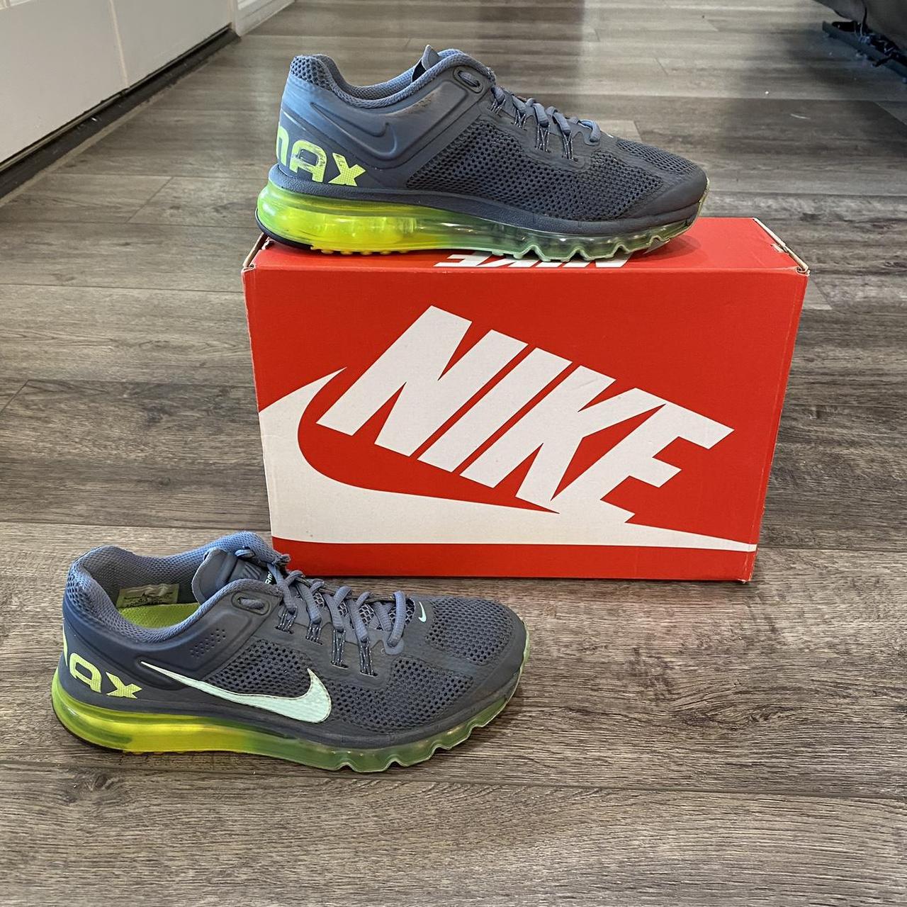 Nike air max 2013 deals blue and green