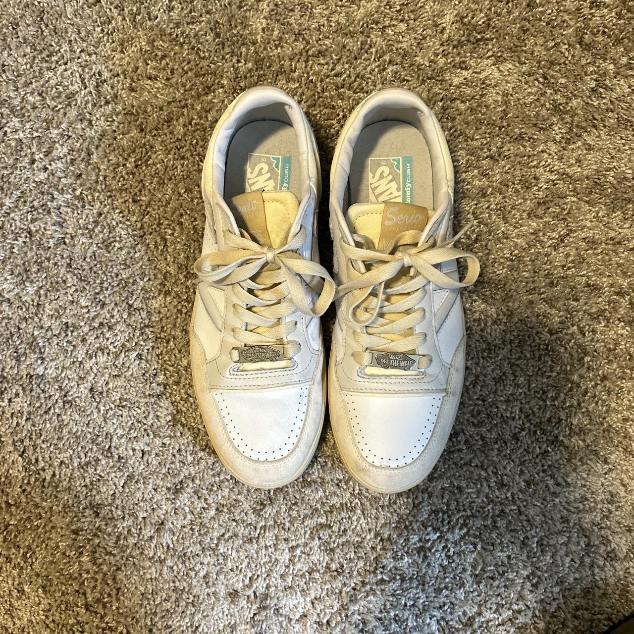 Vans lowland in a cream color way. Good condition... - Depop