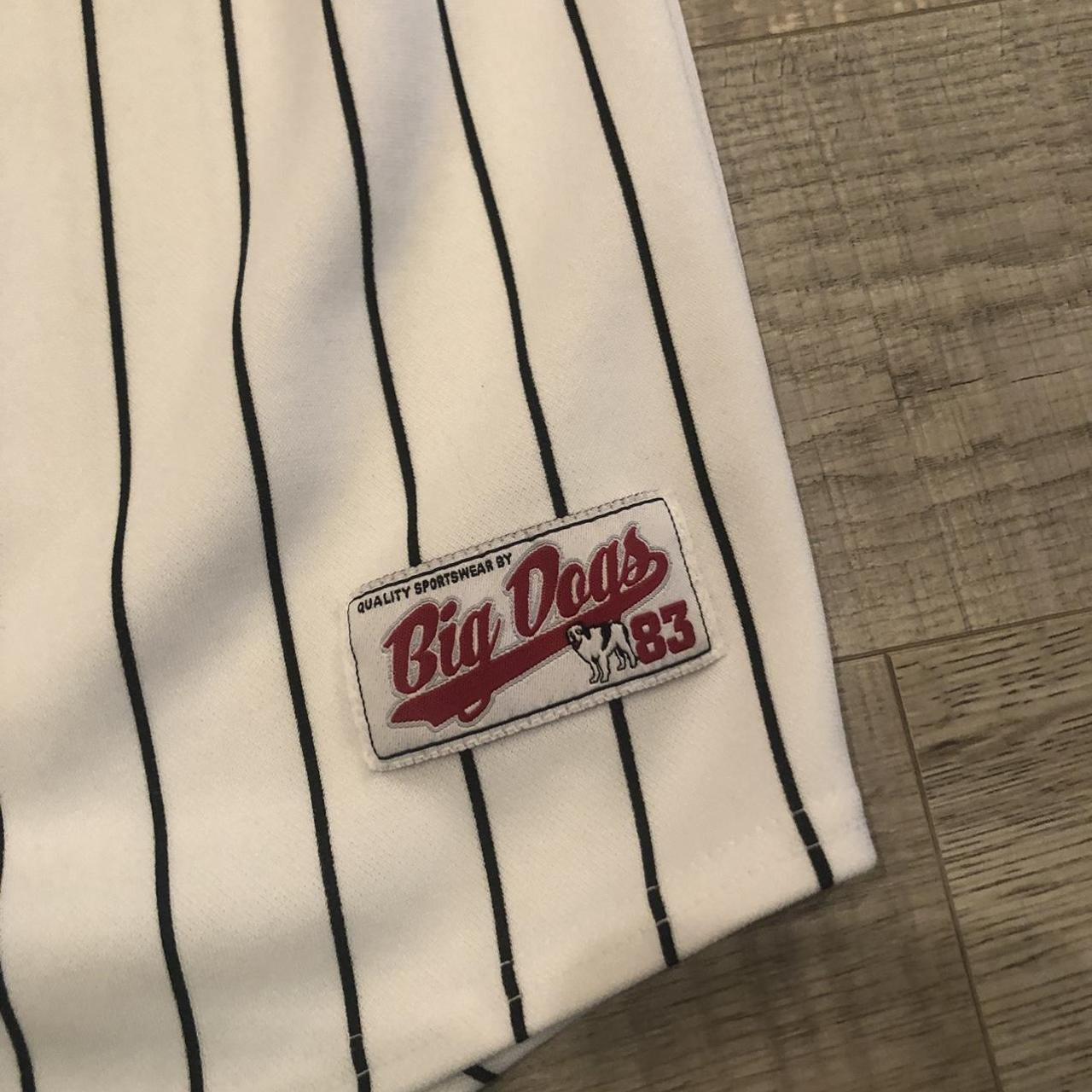 Big Dogs Pinstripe Baseball Jersey Size XL 26” x - Depop