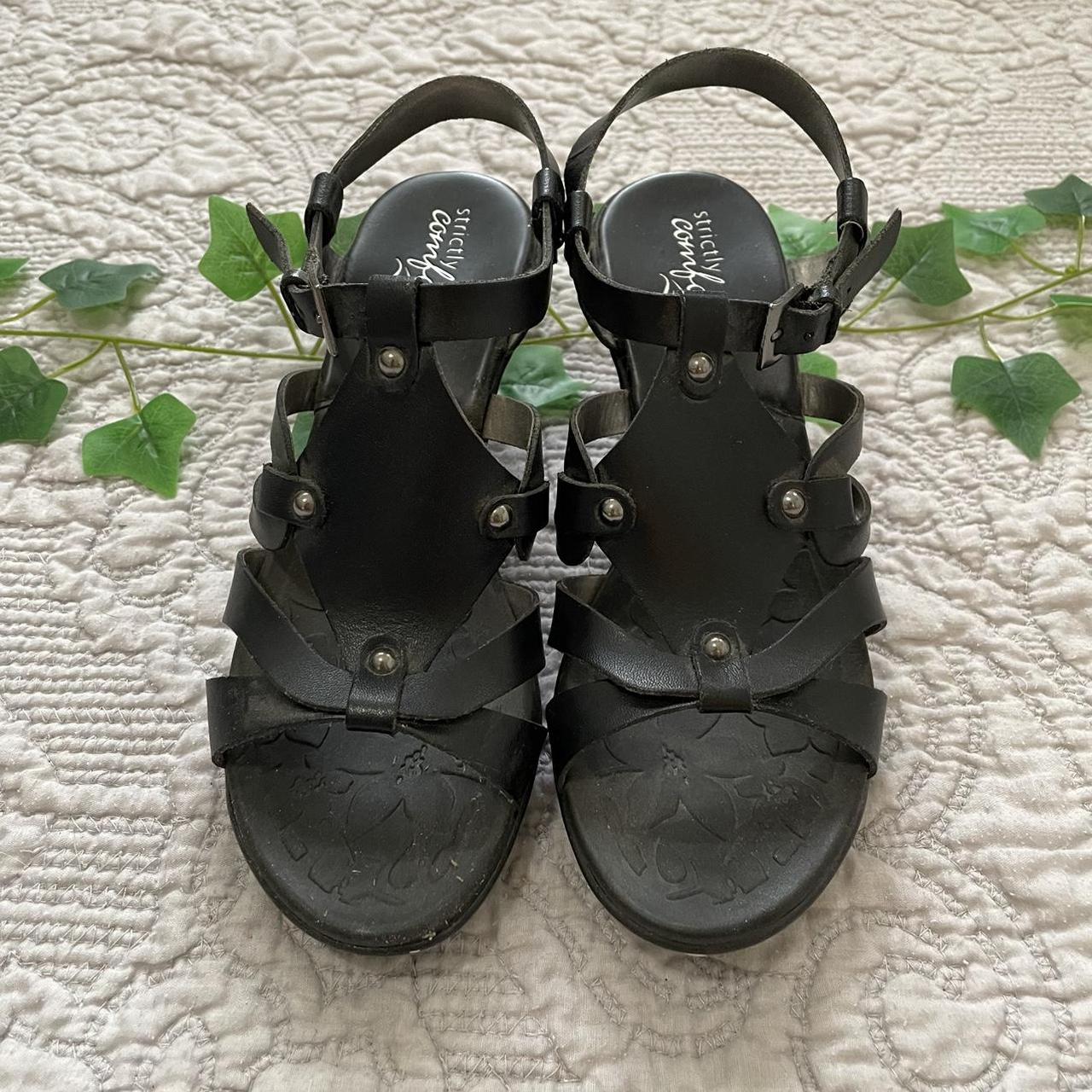 Black Strappy Wedges Brand strictly comfort Size Depop