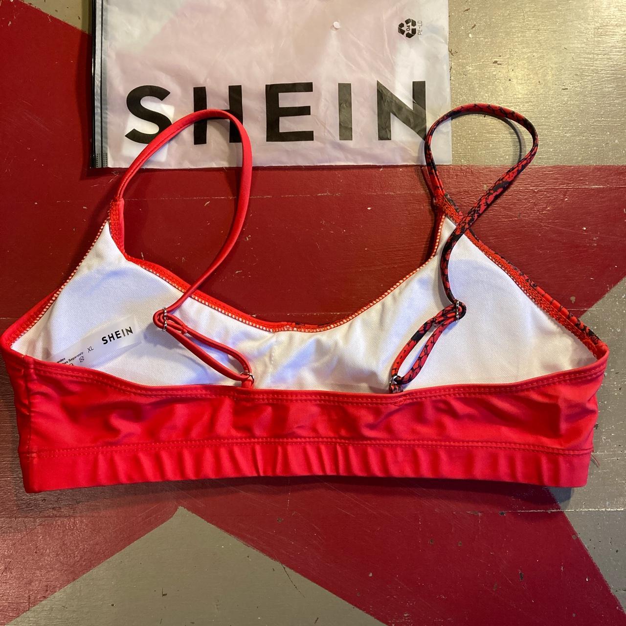SHEIN Women's Black and Red Bikiniandtankinitops Depop