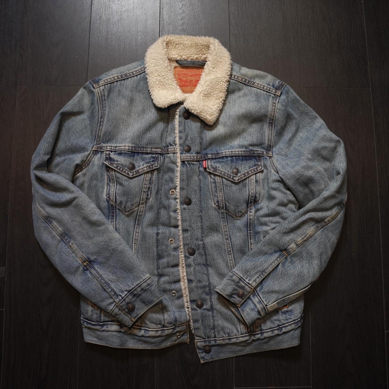 Levi's denim hot sale fur jacket