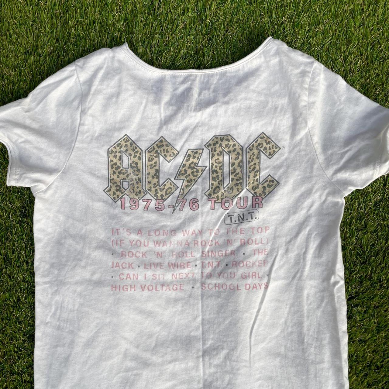 AC/DC baby tee -size small -barely... - Depop