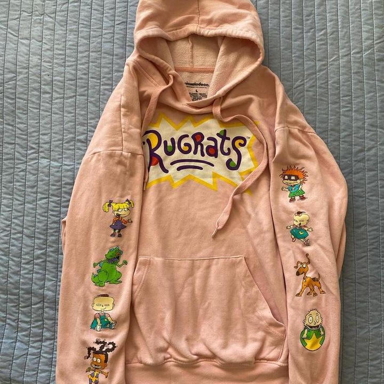 Large pink Rugrats hoodie barely worn in great