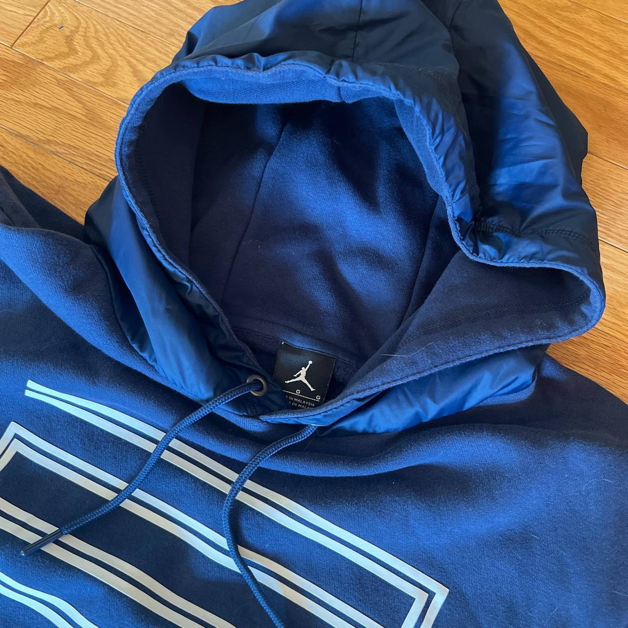 Nike Air Jordan Sweatshirt Large Navy Blue 80... Depop