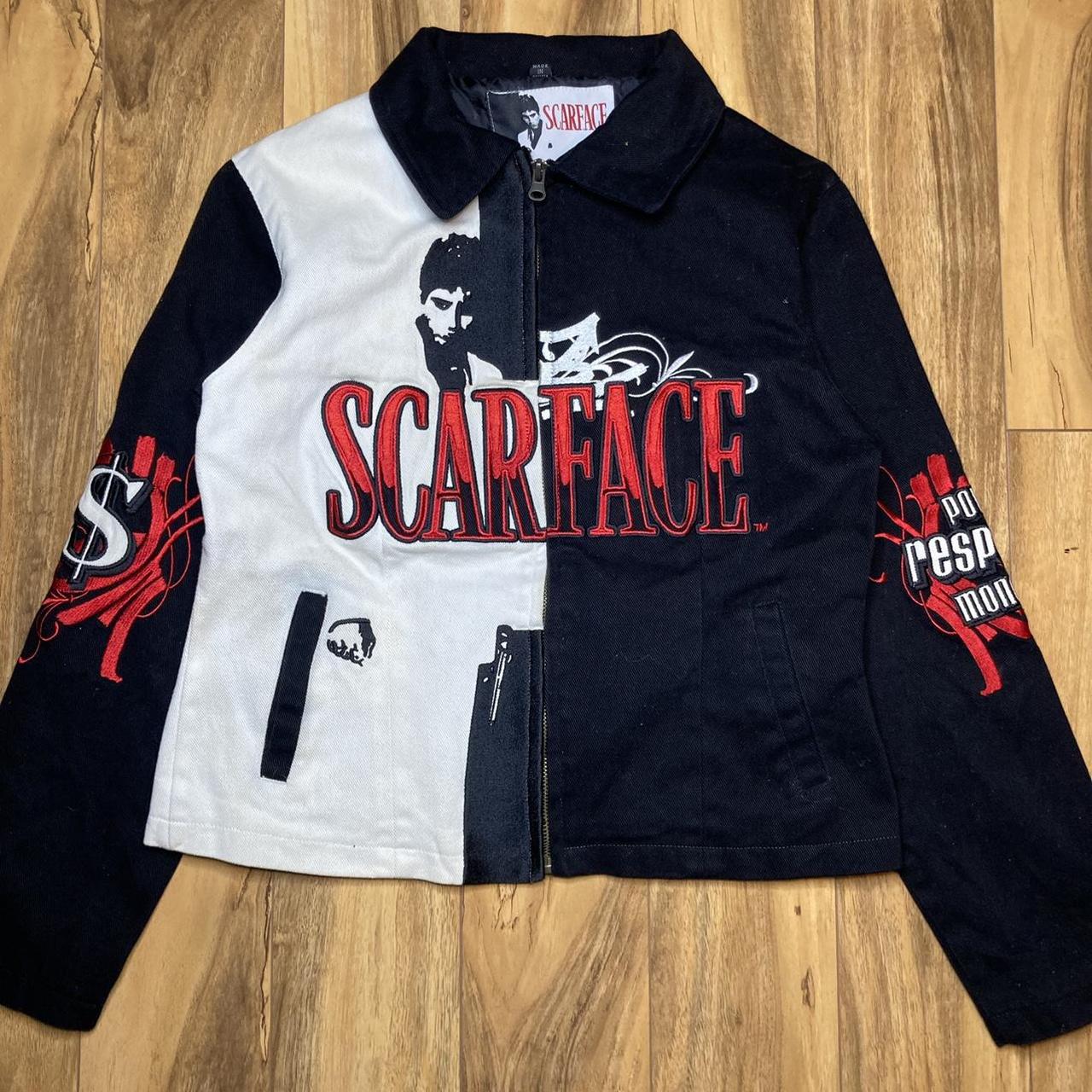 茄子紺 scarface jacket 状態は非常に良好で,傷ありません | www