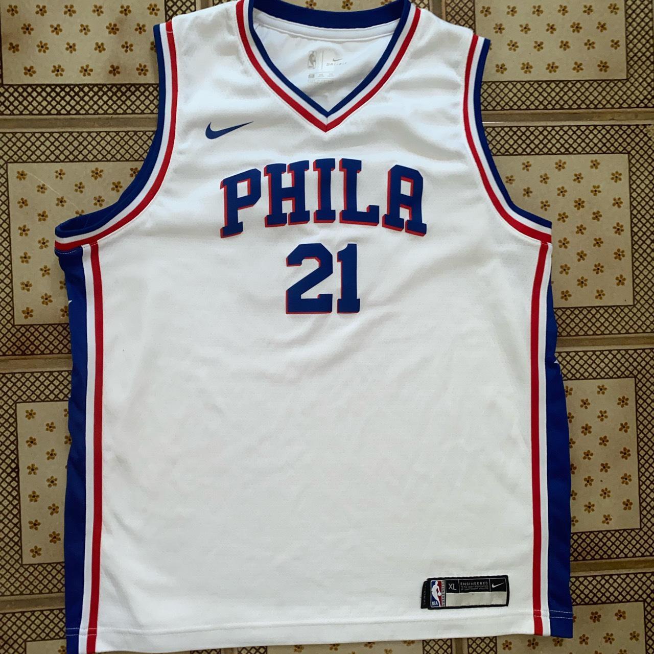 Philadelphia 76ers Joel Embiid basketball jersey. - Depop