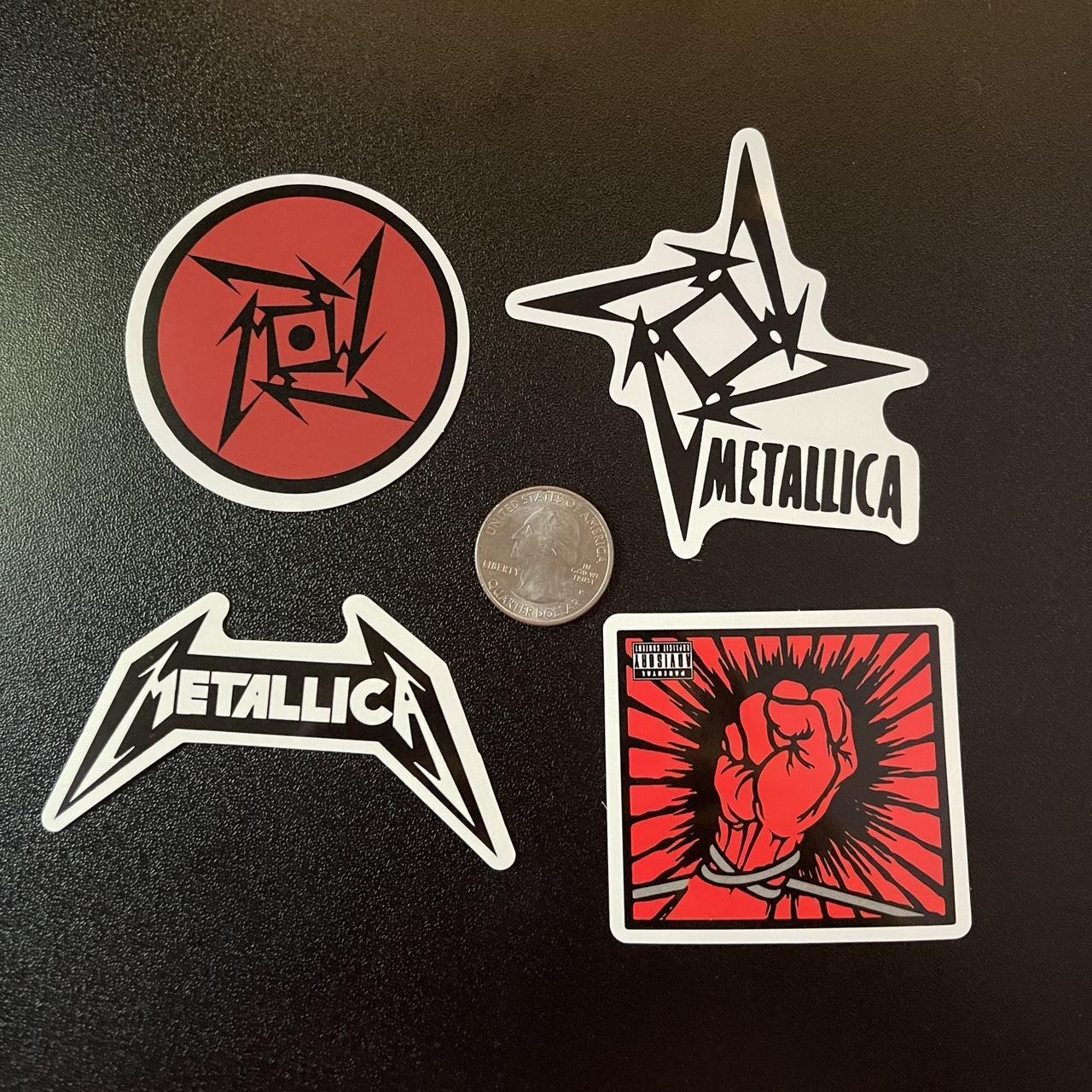 Metallica Stickers Set of 4 Brand new. Coin is for... - Depop